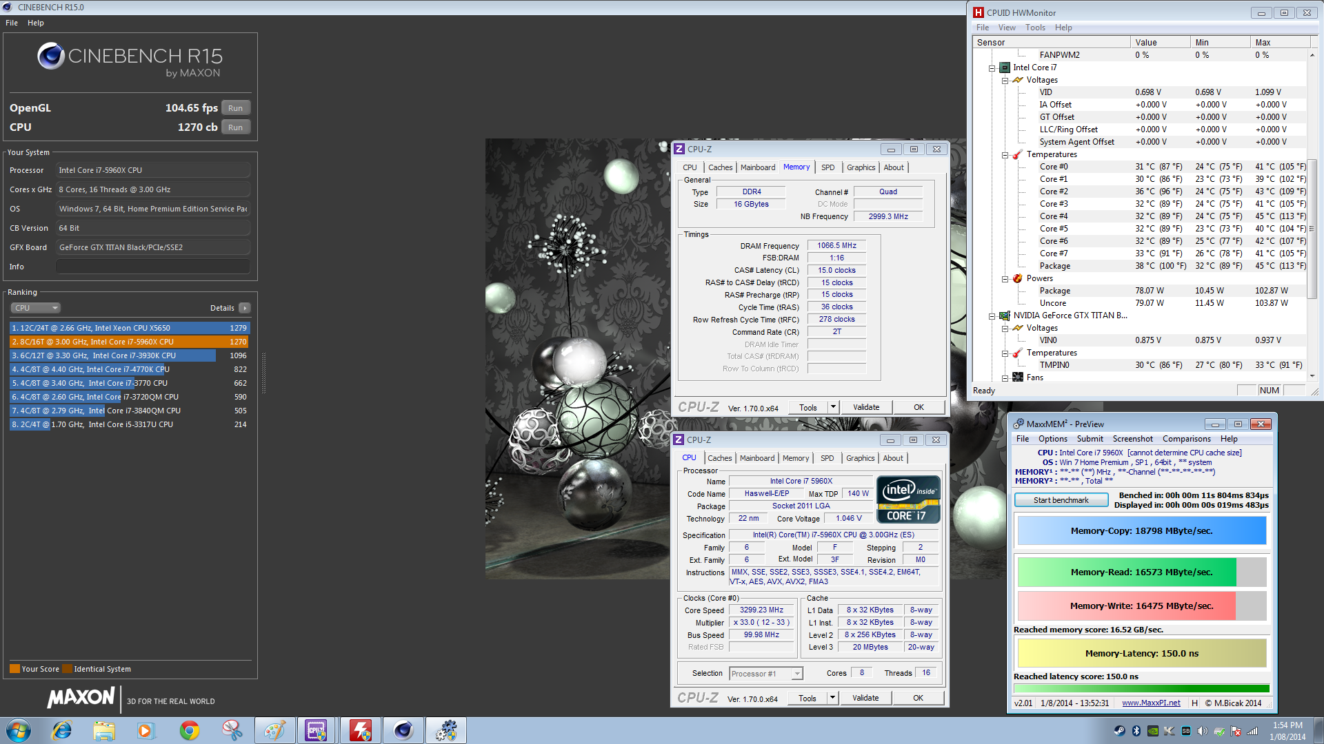 Intel-Core-i7-5960X 33 GHz-MaxxMem-Performance