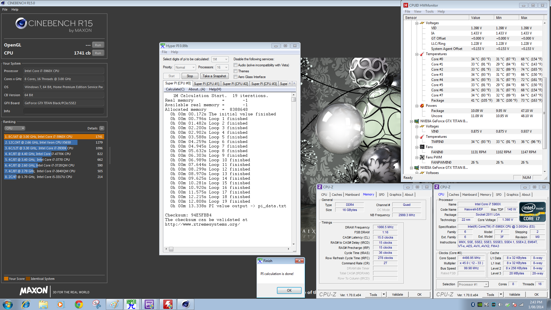Intel-Core-i7-5960X 45 GHz